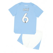 Manchester City Nathan Ake #6 Hjemmedraktsett Barn 2023-24 Kortermet (+ korte bukser)